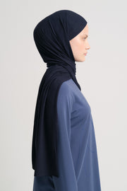 Bambu Karışım Natural Şal - Lacivert