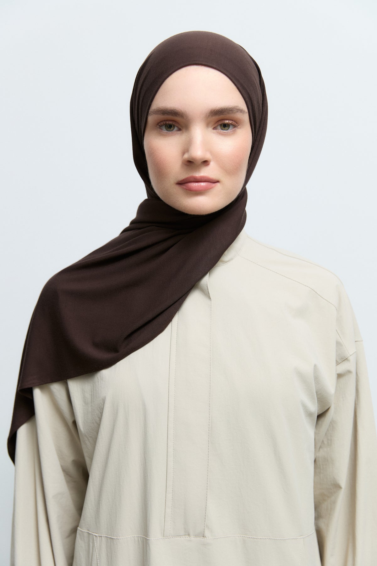 Bambu Karışım Natural Şal - Acı Kahve TUĞBA
