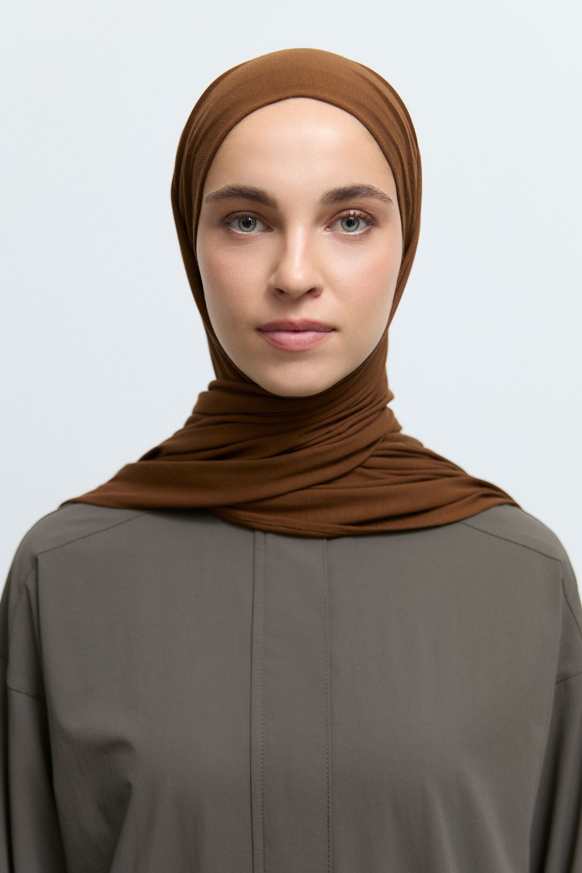 Bambu Karışım Natural Şal - Fındık TUĞBA