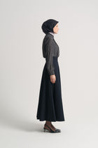 Flounce Comfort Skirt - Navy Blue