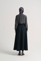 Flounce Comfort Skirt - Navy Blue