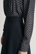 Flounce Comfort Skirt - Navy Blue