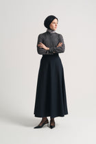 Flounce Comfort Skirt - Navy Blue