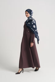 Sıfır Yaka Elbise - Mürdüm