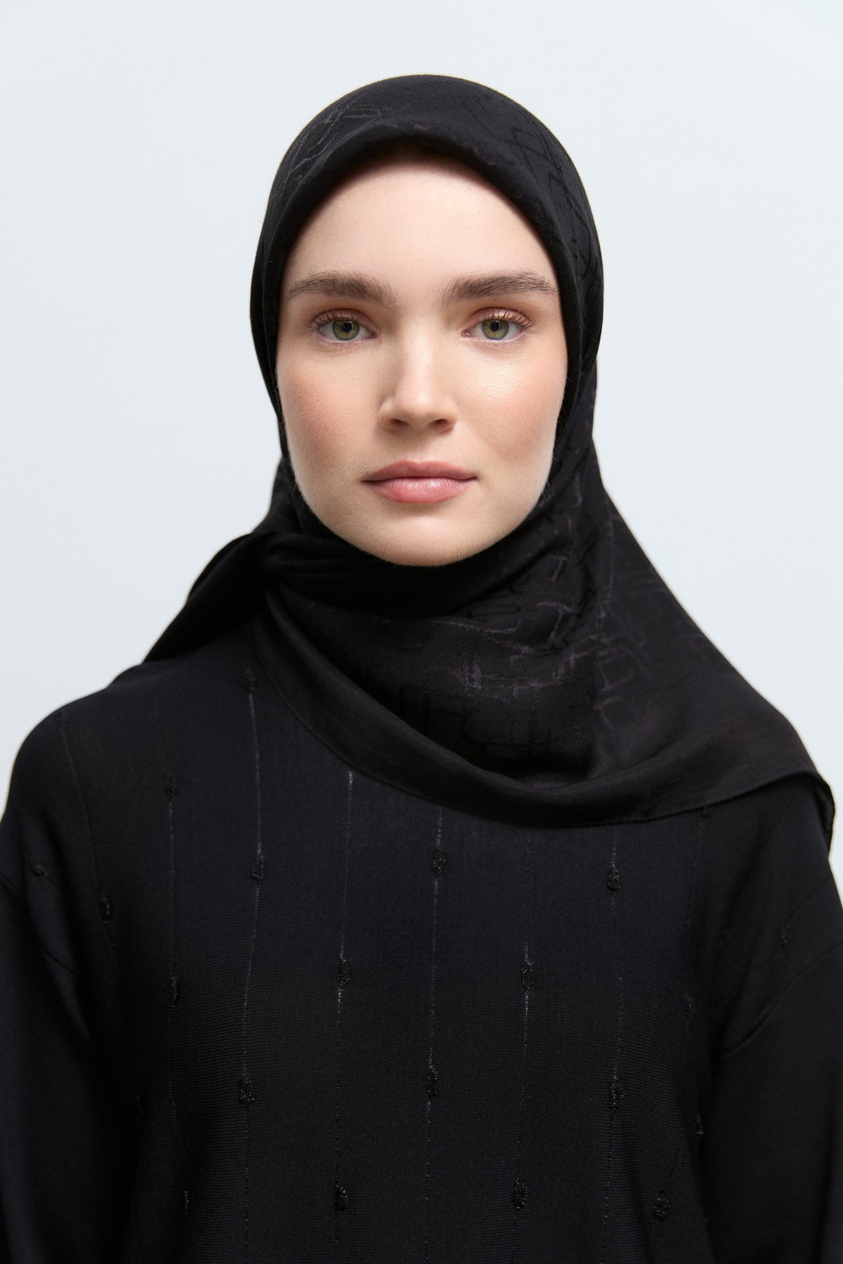 Monogram Lyocell Blend Jacquard Natural Scarf - Black