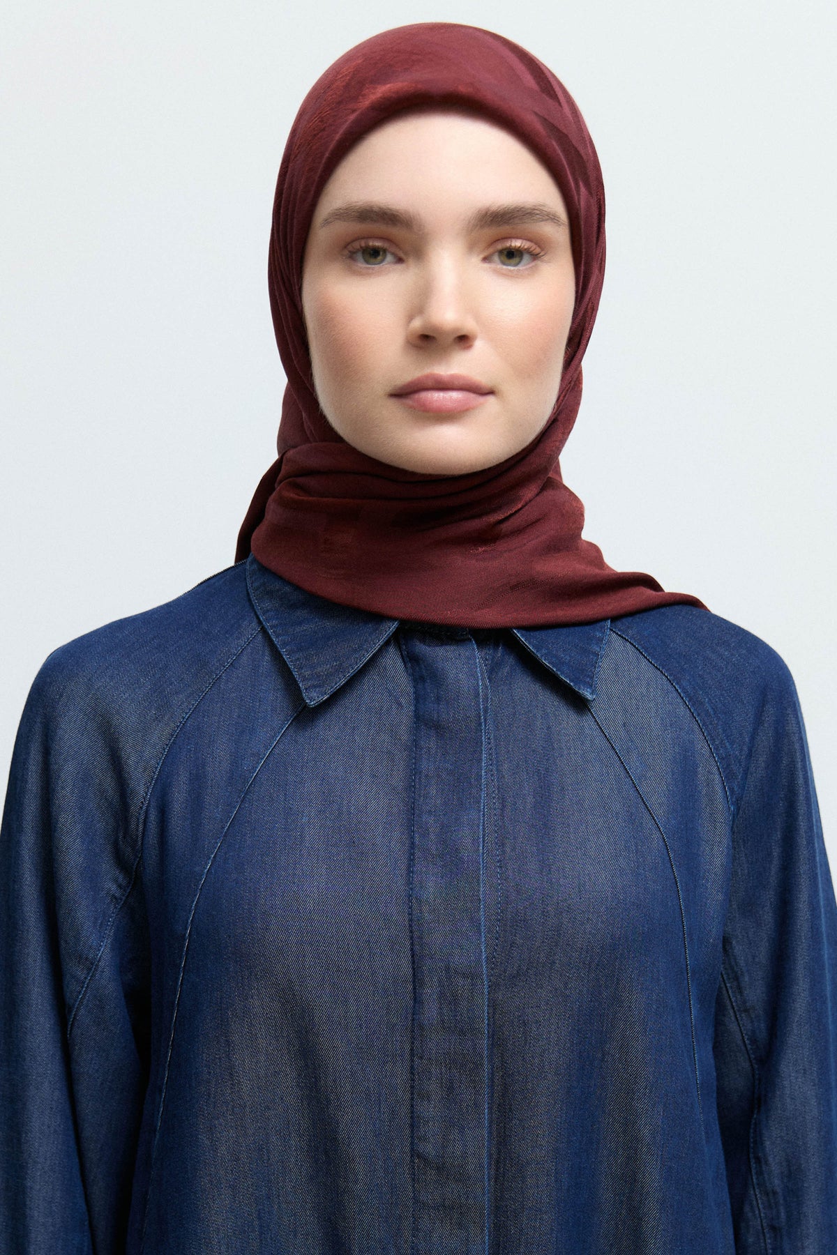 Monogram Lyocell Blend Jacquard Natural Scarf - Burgundy