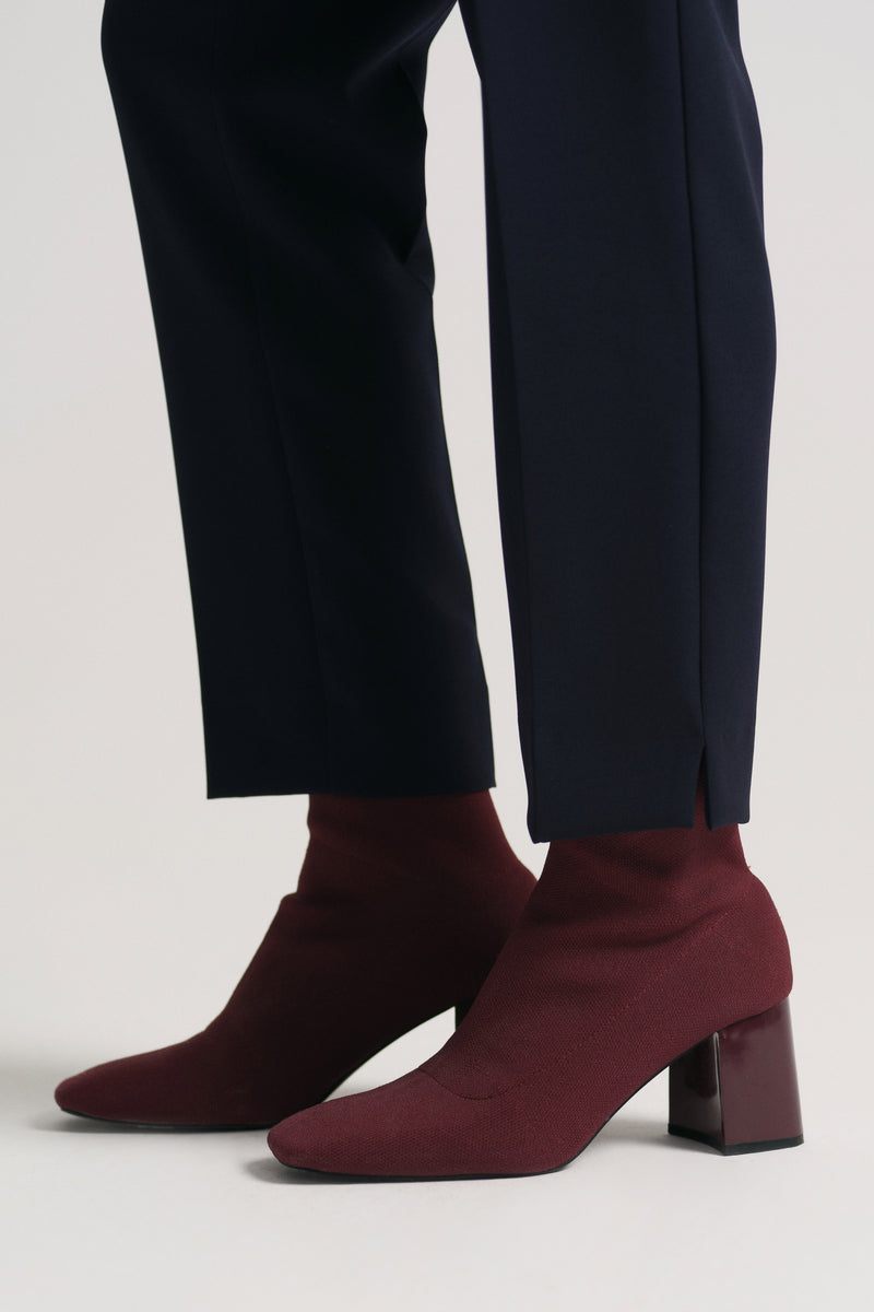 Carrot Pants with Decorative Pocket Detail - Navy Blue