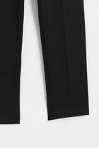 Woven Pipe-Leg Trousers - Black