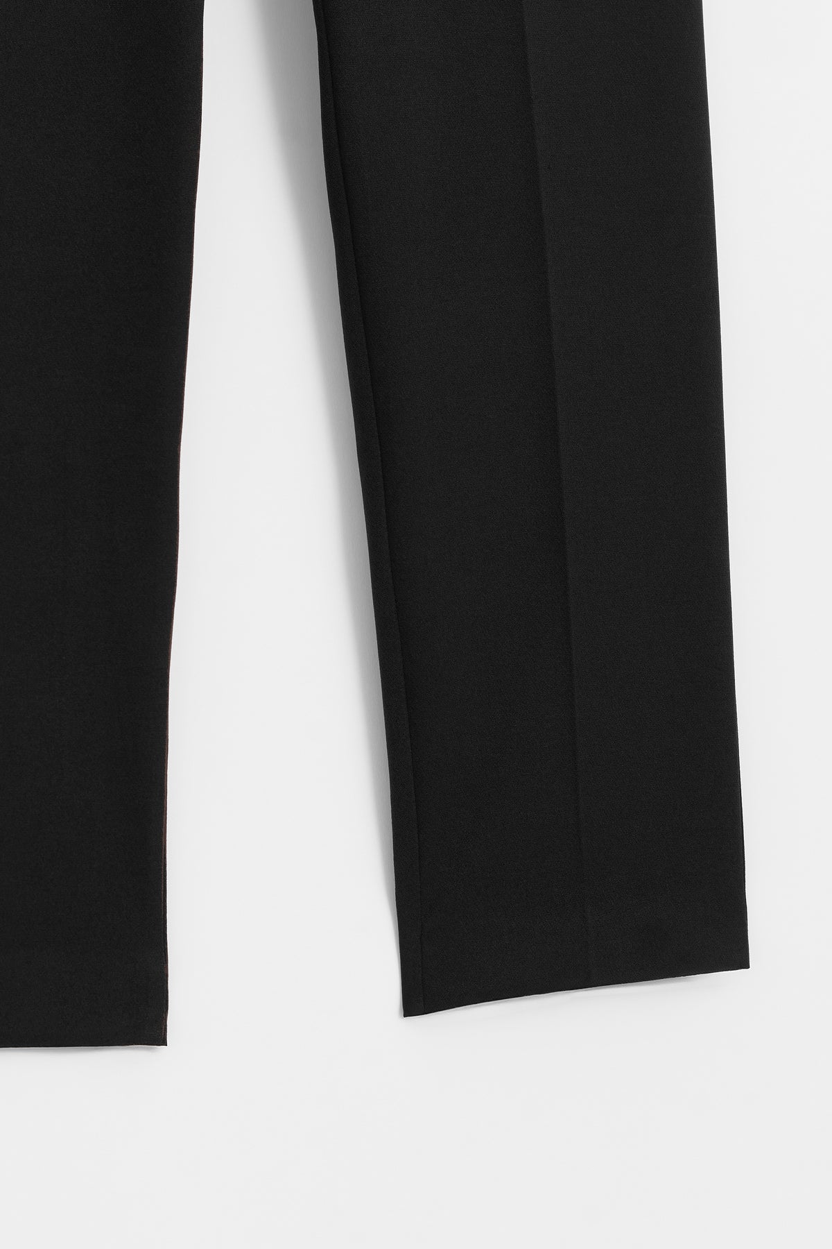 Woven Pipe-Leg Trousers - Black