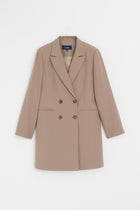 Double-Breasted Button Detail Jacket - Mink