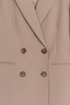 Double-Breasted Button Detail Jacket - Mink