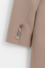 Double-Breasted Button Detail Jacket - Mink