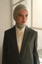Dizge 100% Voile Silk Scarf - Light Green