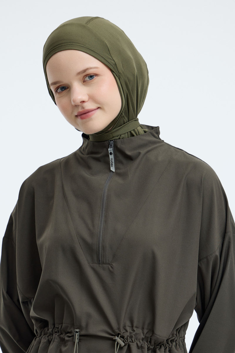 Tie-Back Detailed Bonnet - Khaki