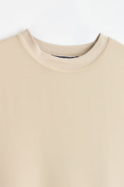 Rayon Blend Sleeveless Blouse - Beige