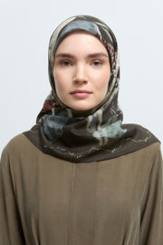 Ferahnüma %100 Pamuk Natural Eşarp - Acı Kahve TUĞBA
