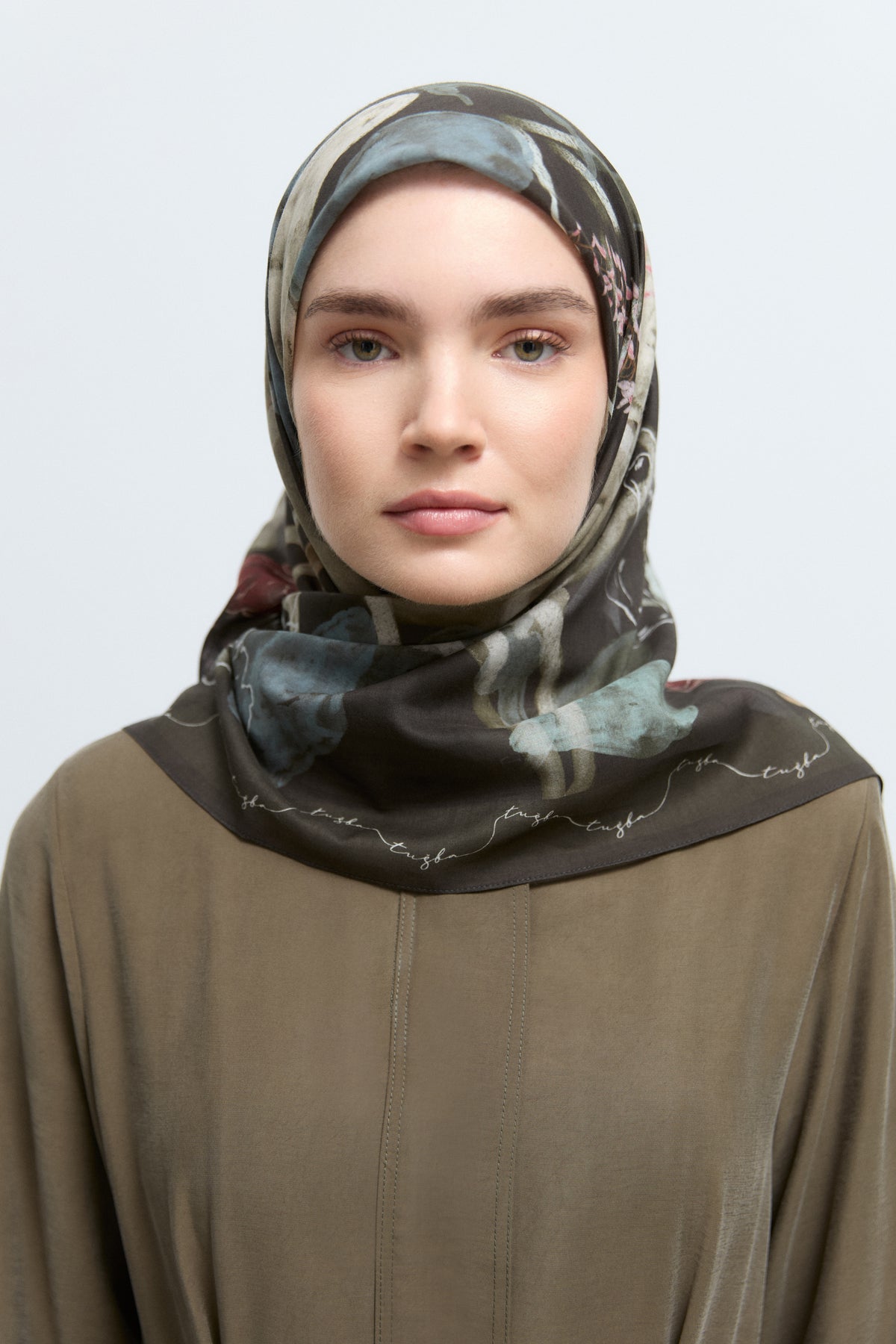 Ferahnüma %100 Pamuk Natural Eşarp - Acı Kahve TUĞBA