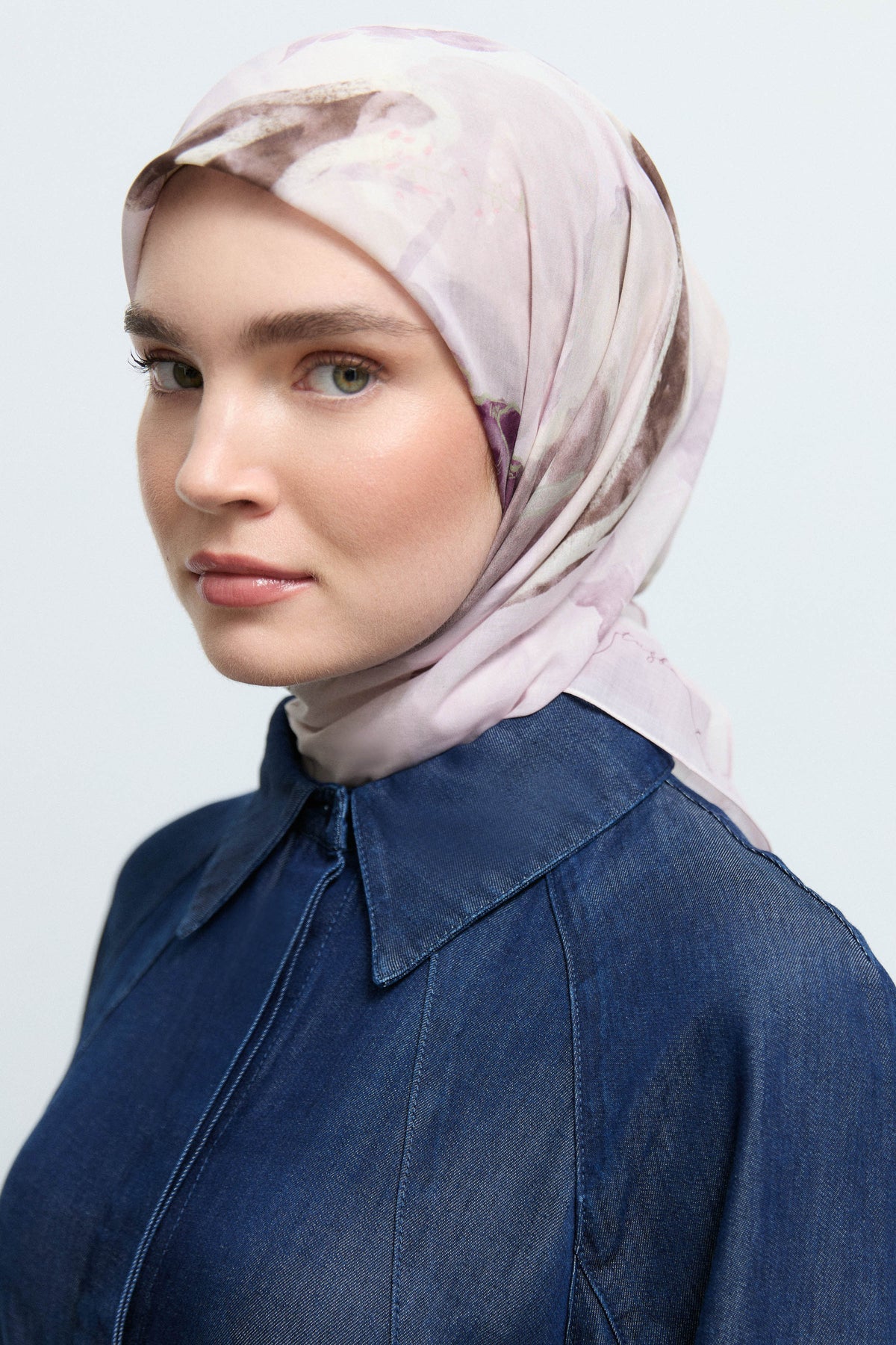 Ferahnüma %100 Pamuk Natural Eşarp - Pembe TUĞBA