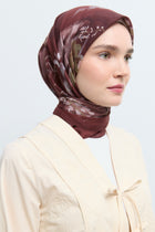 Ferahnüma %100 Pamuk Natural Eşarp - Bordo TUĞBA
