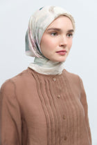 Ferahnüma %100 Pamuk Natural Eşarp - Ekru TUĞBA