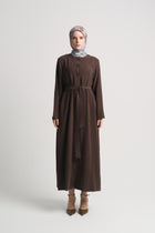 Modal Blend Belted Farace - Coffee