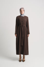 Modal Blend Belted Farace - Coffee