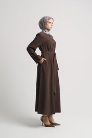 Modal Blend Belted Farace - Coffee
