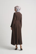 Modal Blend Belted Farace - Coffee