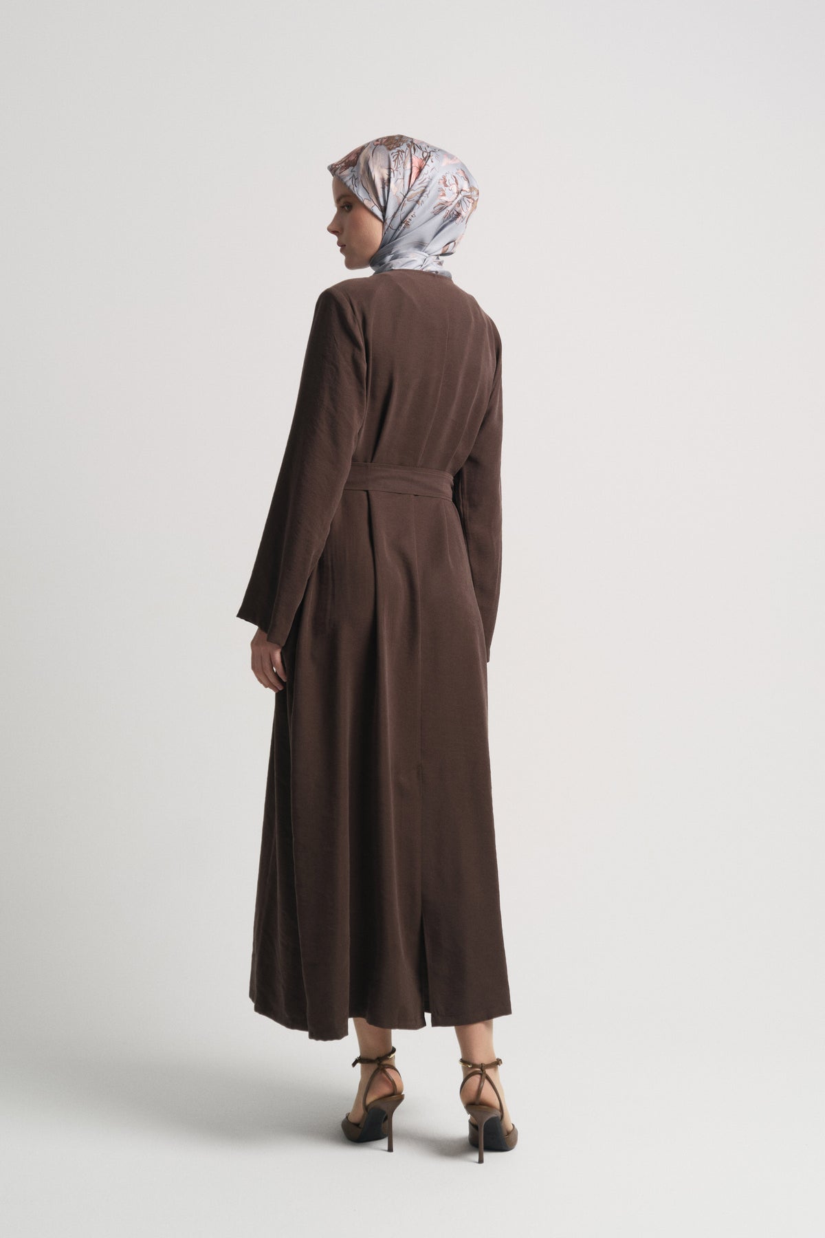 Modal Blend Belted Farace - Coffee