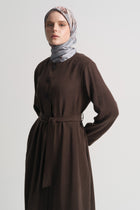 Modal Blend Belted Farace - Coffee