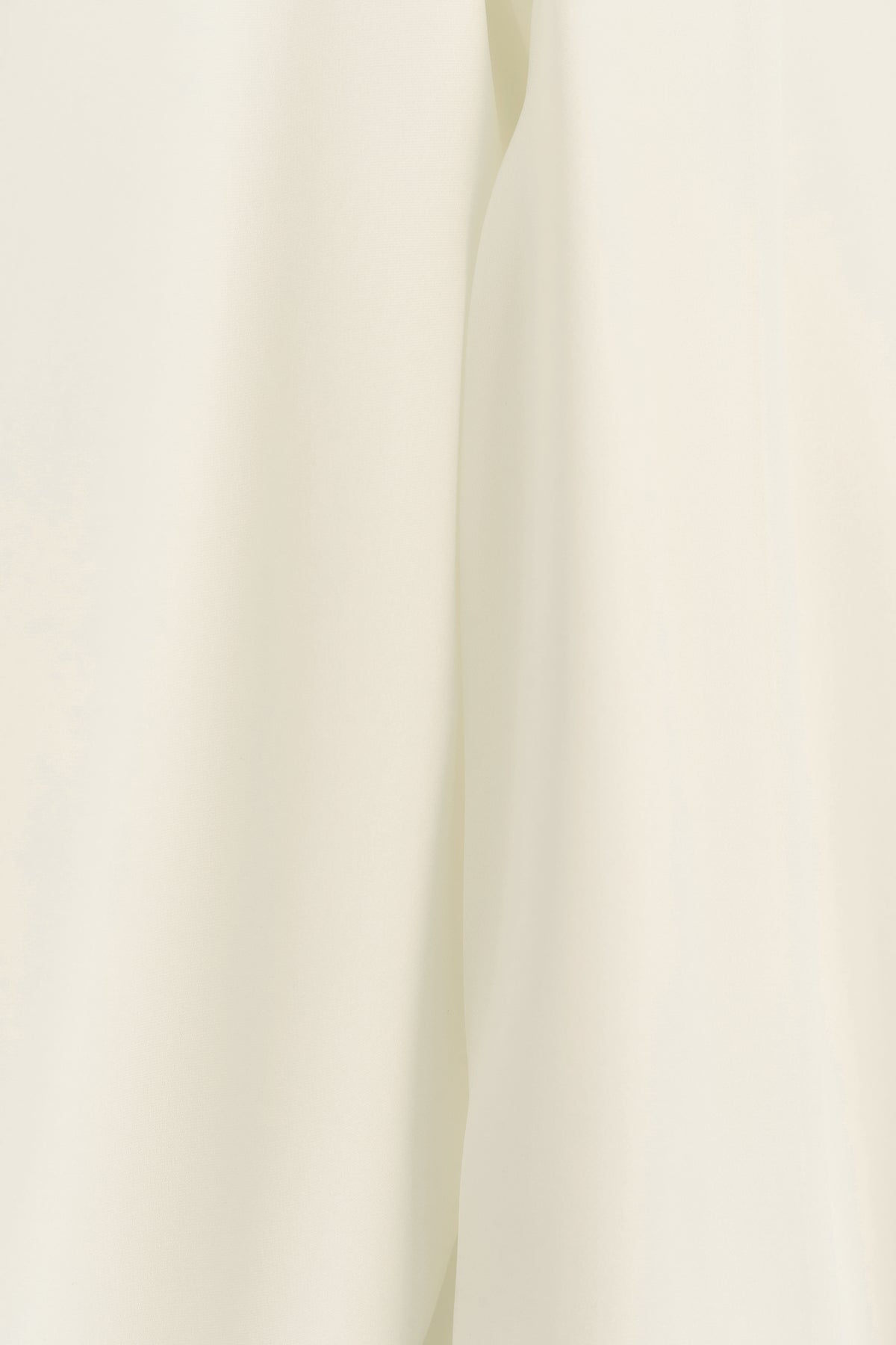 100% Silk Collar Scarf Detail Shirt - Ecru