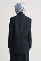 Double-Breasted Jacket - Navy Blue