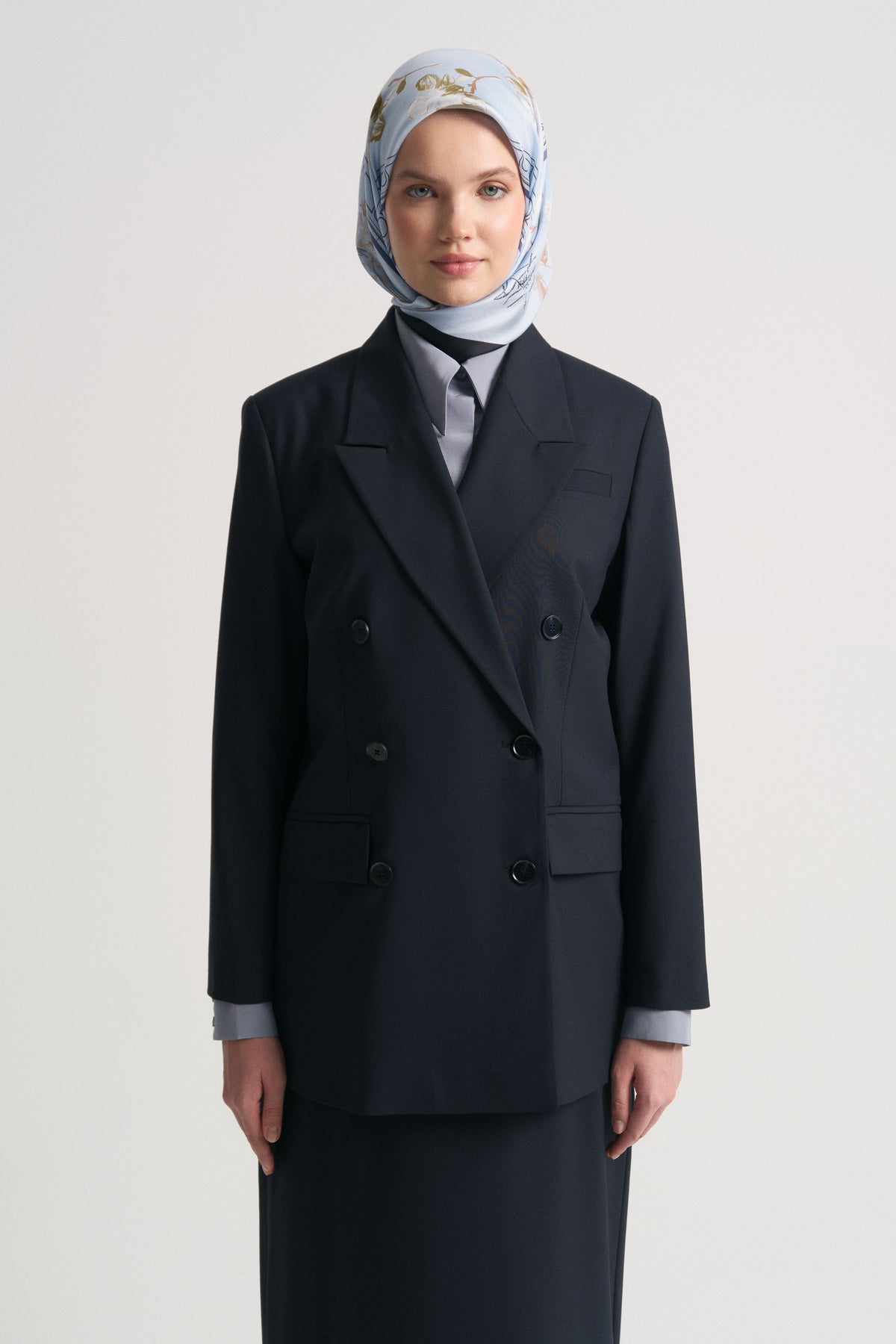 Double-Breasted Jacket - Navy Blue