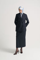 Double-Breasted Jacket - Navy Blue