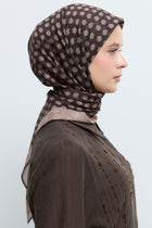 Lalezar %100 Pamuk Natural Eşarp - Acı Kahve TUĞBA