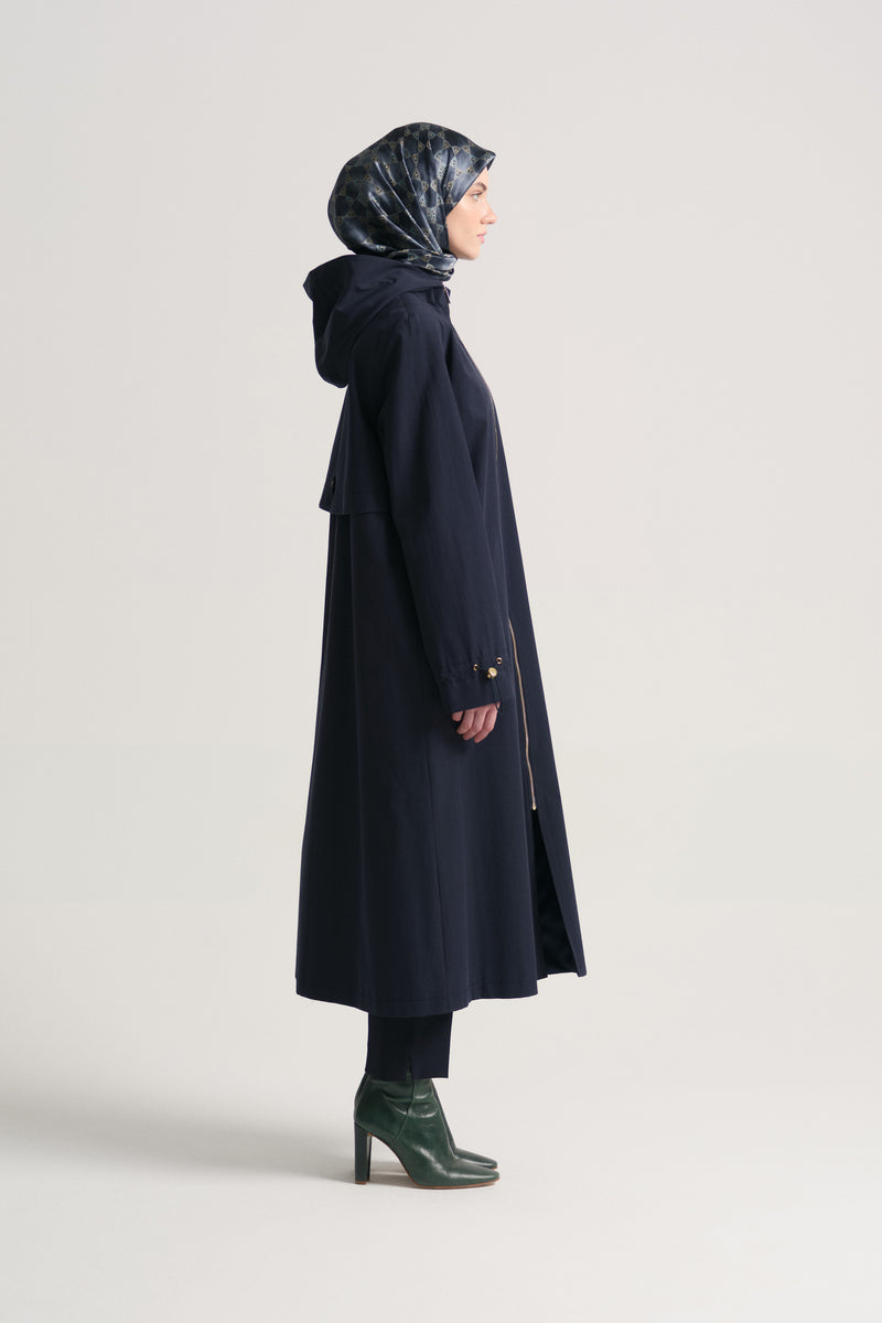 Cotton Blend Windbreaker Ready-to-Wear - Navy Blue