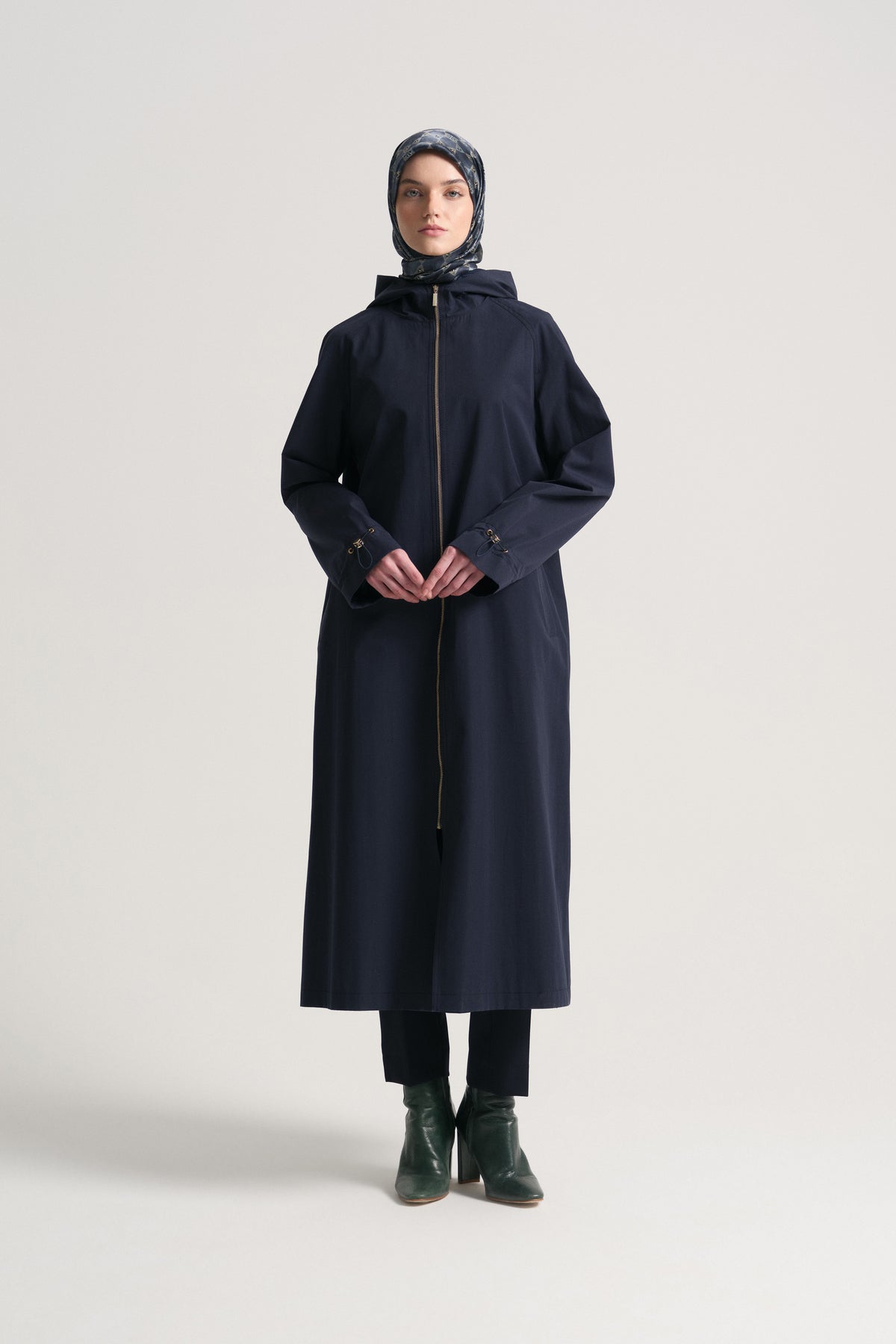 Cotton Blend Windbreaker Ready-to-Wear - Navy Blue