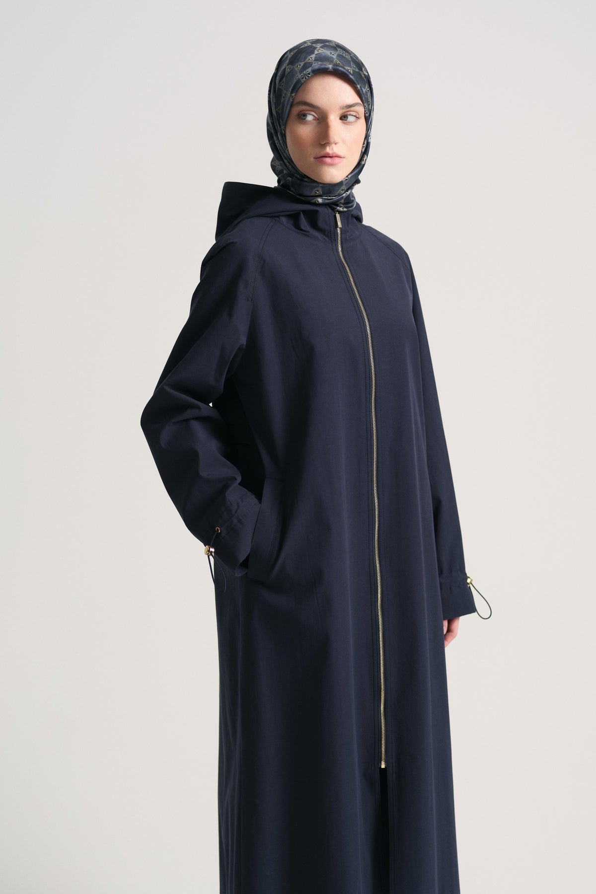 Cotton Blend Windbreaker Ready-to-Wear - Navy Blue
