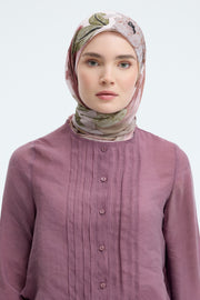 Dilrüba %100 Pamuk Natural Eşarp - Pembe TUĞBA