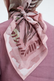 Dilrüba %100 Pamuk Natural Eşarp - Pembe TUĞBA