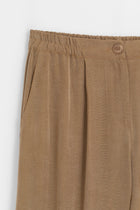 Lyocell Karışım Bol Kesim Pantolon - Olive