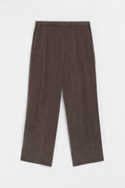 Lyocell Blend Gathered Waist Set - Coffee