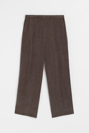 Lyocell Blend Gathered Waist Set - Coffee