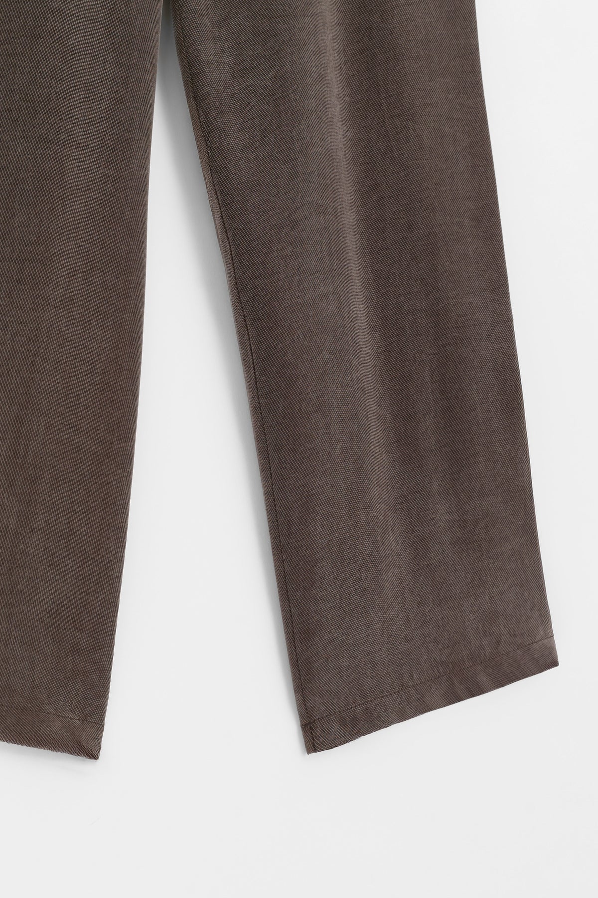 Lyocell Blend Gathered Waist Set - Coffee
