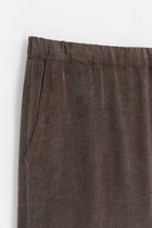 Lyocell Blend Gathered Waist Set - Coffee