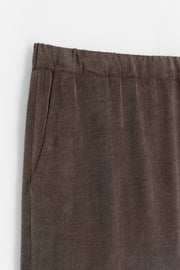 Lyocell Blend Gathered Waist Set - Coffee