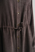 Lyocell Blend Gathered Waist Set - Coffee