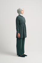 Lyocell Blend Gathered Waist Set - Petrol
