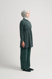 Lyocell Blend Gathered Waist Set - Petrol