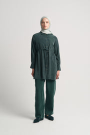Lyocell Blend Gathered Waist Set - Petrol